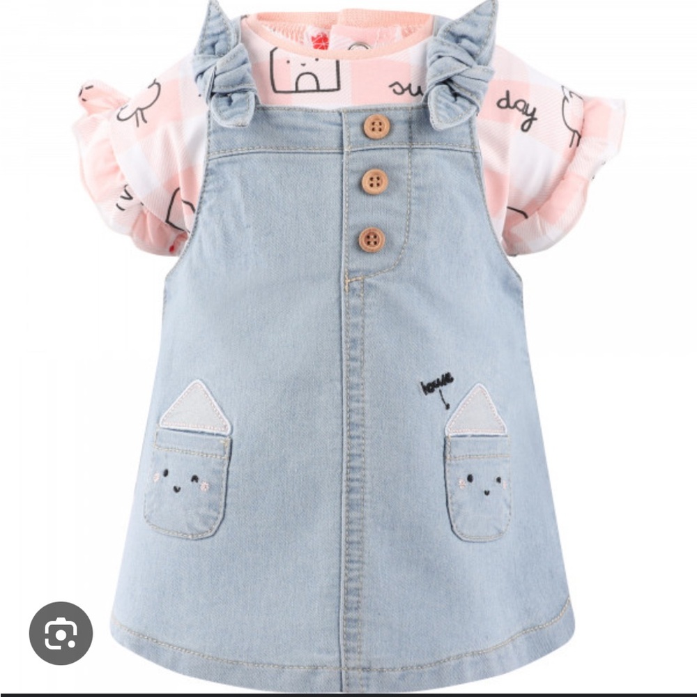 MAYORAL Sunny Day Top and Denim Dress Set
